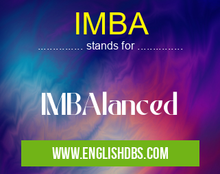IMBA means IMBAlanced IMBA