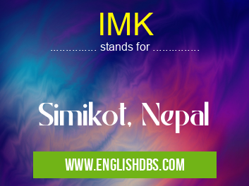 IMK means Simikot, Nepal IMK