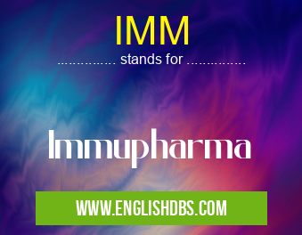 IMM means Immupharma IMM