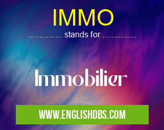 IMMO means Immobilier IMMO