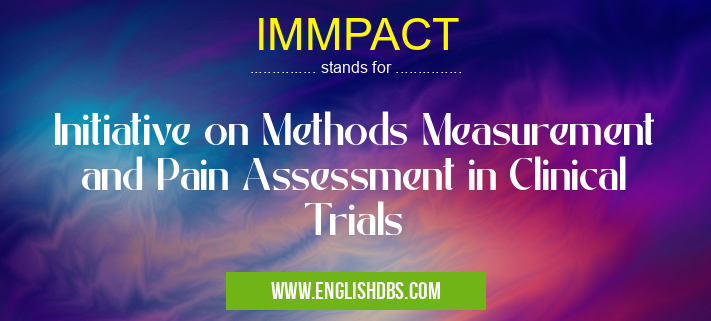 IMMPACT means Initiative on Methods Measurement and Pain Assessment in Clinical Trials IMMPACT