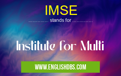 IMSE means Institute for Multi IMSE