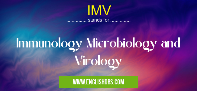 IMV means Immunology Microbiology and Virology IMV