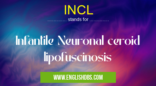 INCL means Infantile Neuronal ceroid lipofuscinosis INCL