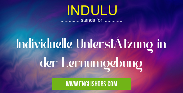 INDULU means Individuelle Unterstützung in der Lernumgebung INDULU