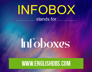 INFOBOX means Infoboxes INFOBOX