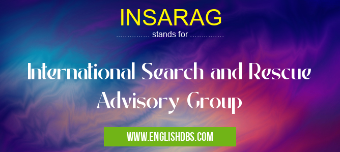 INSARAG means International Search and Rescue Advisory Group INSARAG