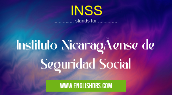 INSS means Instituto Nicaragüense de Seguridad Social INSS