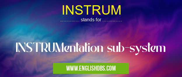 INSTRUM means INSTRUMentation sub-system INSTRUM