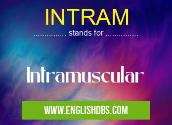 INTRAM means Intramuscular INTRAM