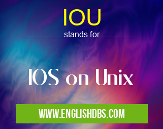 IOU means IOS on Unix IOU