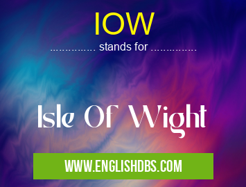 IOW means Isle Of Wight IOW