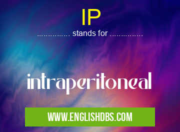 IP means intraperitoneal IP