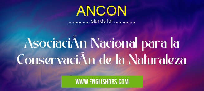 ANCON means Asociación Nacional para la Conservación de la Naturaleza ANCON