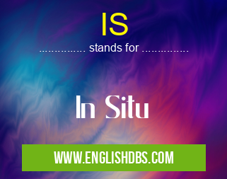 IS means In Situ IS
