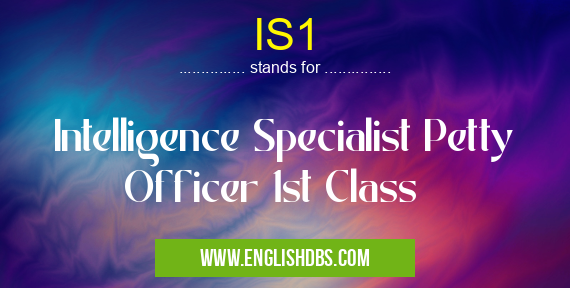 IS1 means Intelligence Specialist Petty Officer 1st Class IS1