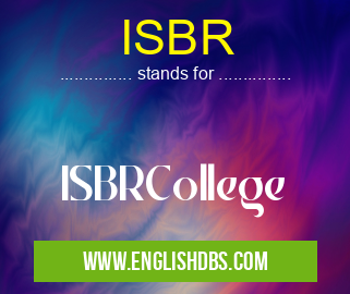 ISBR means ISBRCollege ISBR