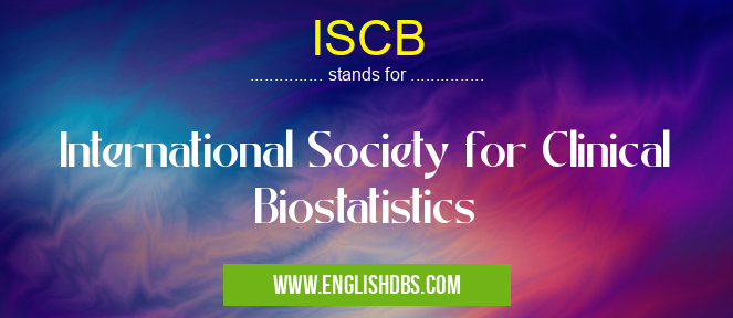 ISCB means International Society for Clinical Biostatistics ISCB