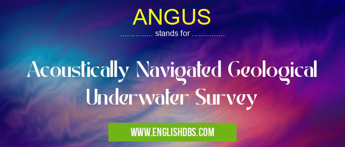 ANGUS means Acoustically Navigated Geological Underwater Survey ANGUS