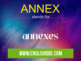 ANNEX means annexes ANNEX
