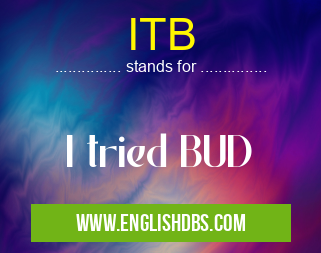 ITB means I tried BUD ITB