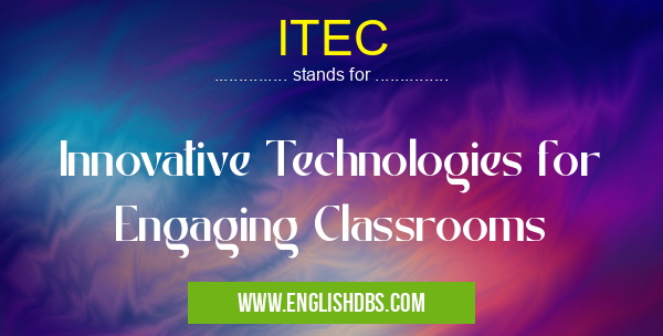 ITEC means Innovative Technologies for Engaging Classrooms ITEC