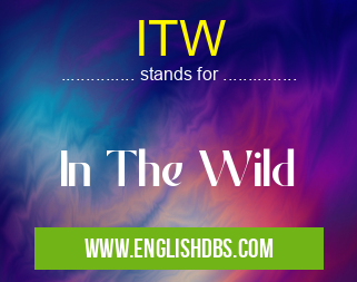 ITW means In The Wild ITW