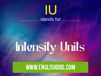 IU means Intensity Units IU