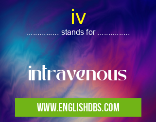 iv means intravenous iv