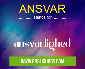 ANSVAR means ansvarlighed ANSVAR