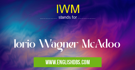 IWM means Iorio Wagner McAdoo IWM