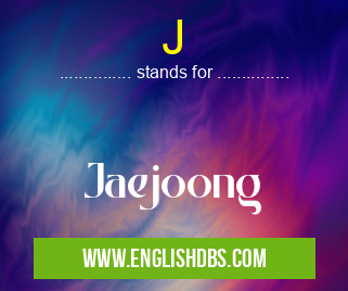 J means Jaejoong J