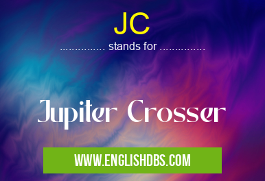 JC means Jupiter Crosser JC