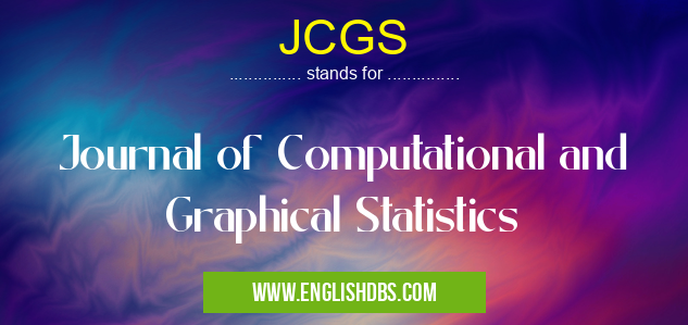 JCGS means Journal of Computational and Graphical Statistics JCGS
