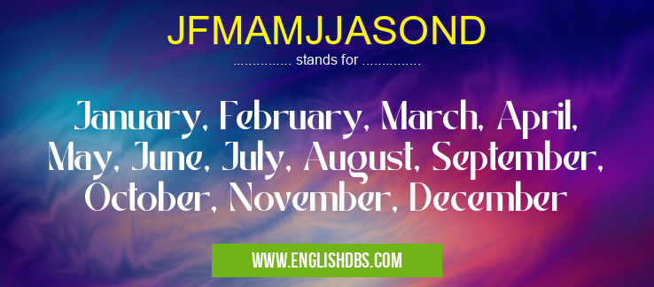 JFMAMJJASOND means January, February, March, April, May, June, July, August, September, October, November, December JFMAMJJASOND