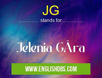 JG means Jelenia Góra JG