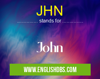 JHN means John JHN