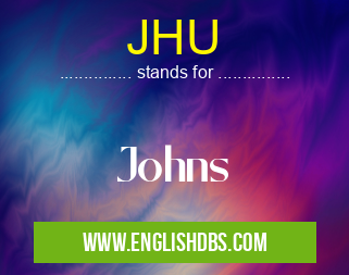 JHU means Johns JHU