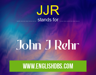 JJR means John J Rehr JJR