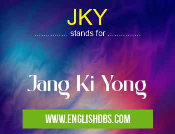 JKY means Jang Ki Yong JKY