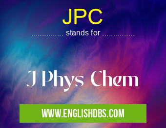 JPC means J Phys Chem JPC
