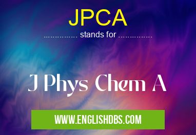 JPCA means J Phys Chem A JPCA
