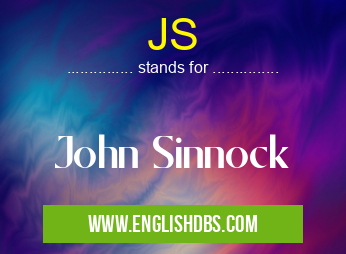 JS means John Sinnock JS