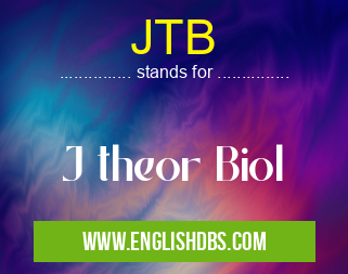 JTB means J theor Biol JTB