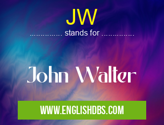 JW means John Walter JW