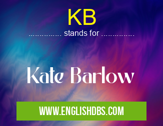 KB means Kate Barlow KB