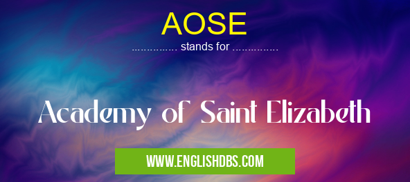 AOSE means Academy of Saint Elizabeth AOSE
