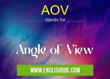 AOV means Angle of View AOV