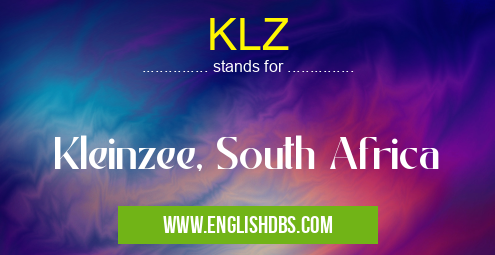 KLZ means Kleinzee, South Africa KLZ