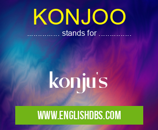 KONJOO means konju's KONJOO